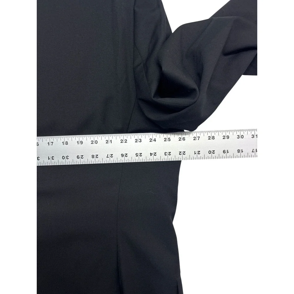 Stafford 50L 44x32 Black 3pc Pant Suit Wool All Season Flat Front Classic Fit